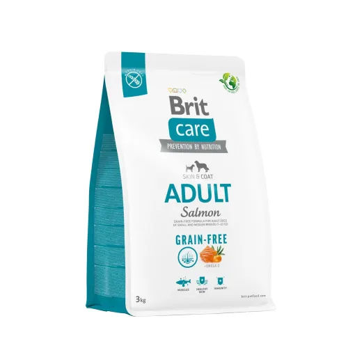 Grain Free Adult Salmon dog food 3kg Brit Care Koerland