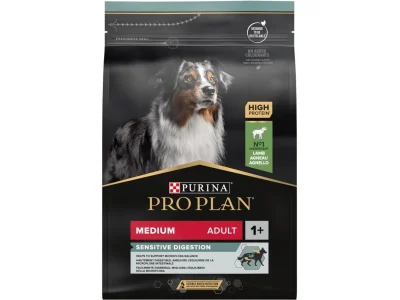 ProPlan Täissööt keskmist tõugu seedeprobleemidega koerale, lambaga, 3kg, Koerland