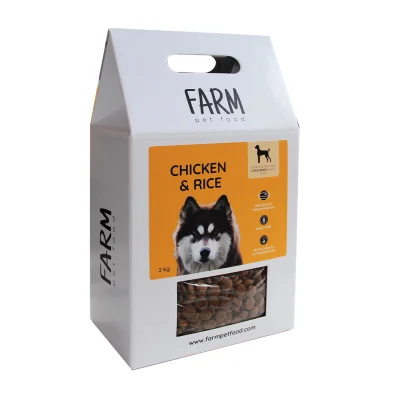 Farm Pet Food Tasakaalustatud ja kõrgkvaliteediline kuivtoit koerale, Kana ja riis, 2kg, Koerland