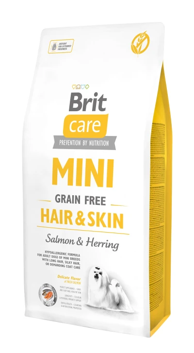 Brit Care Mini Hair & Skin teraviljavaba koeratoit, 7kg, Koerland