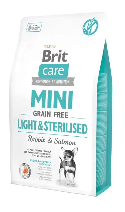 Brit Care Mini Light & Sterilised teraviljavaba koeratoit, 2kg, Koerland