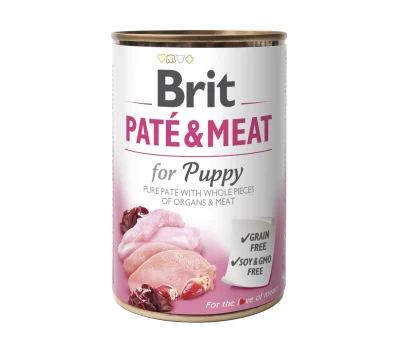 Brit Care Paté & Meat konserv 400g, Kana ja kalkun kutsikatele, Koerland