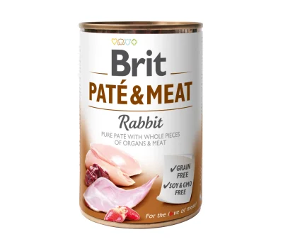 Brit Care Paté & Meat konserv 400g, Jänes, Koerland