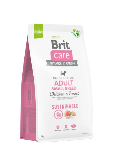 Brit Care Sustainable Adult Small Breed Chicken&Insect koeratoit, 7kg, Koerland