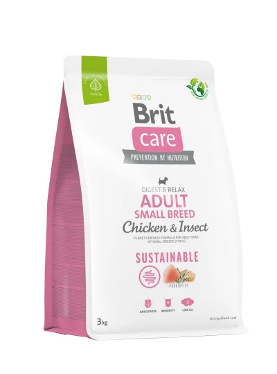 Brit Care Sustainable Adult Small Breed Chicken&Insect koeratoit, 3kg, Koerland