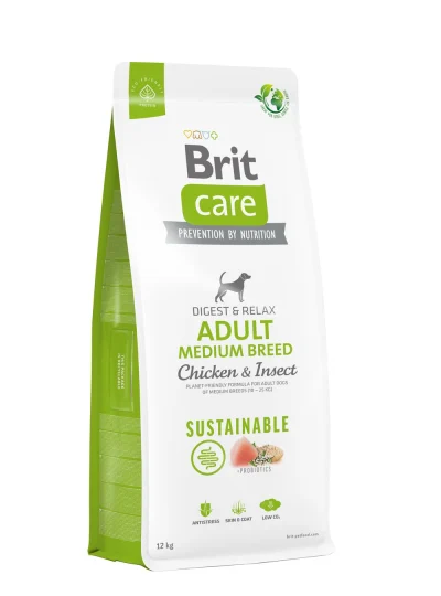 Brit Care Sustainable Adult Medium Breed Chicken&Insect koeratoit, 12kg, Koerland