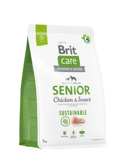 Brit Care Sustainable Senior Chicken&Insect koeratoit, 3kg, Koerland