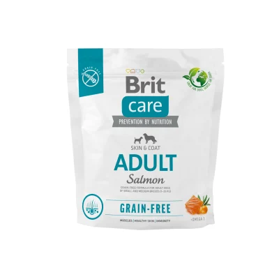 Brit Care Grain-Free Adult Salmon koeratoit, 1kg, Koerland