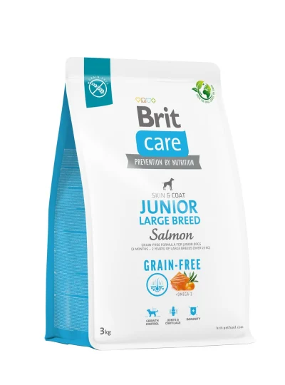 Brit Care Grain-Free Junior Large Breed Salmon koeratoit, 3kg, Koerland