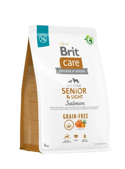 Brit Care Grain-Free Senior&Light Salmon koeratoit, 3kg, Koerland