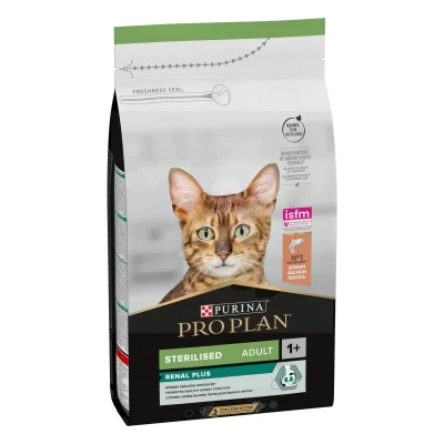 ProPlan Tasakaalustatud täissööt kassile 1,5kg, Sterilised Optirenal lõhega, Koerland