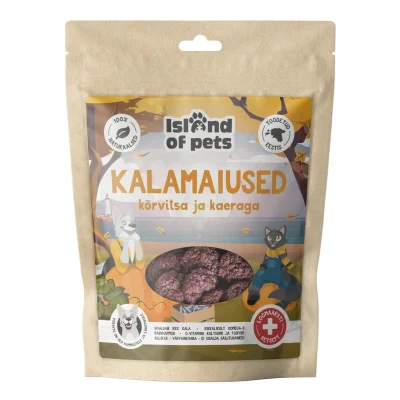 Island of Pets Kalamaius, Kõrvitsa ja kaeraga 80g, Koerland