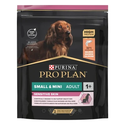 ProPlan Täissööt väikest ja mini kasvu täiskasvanud koertele 0,7kg, Tundlik nahk, Lõhe, Koerland