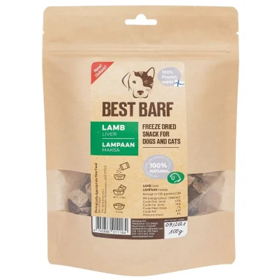 Best Barf Külmkuivatatud maius lamba maks 50g, Koerland