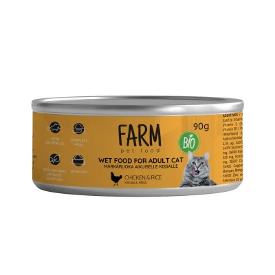 Farm Pet Food Kassi märgtoit kana ja riisiga 90g, Koerland