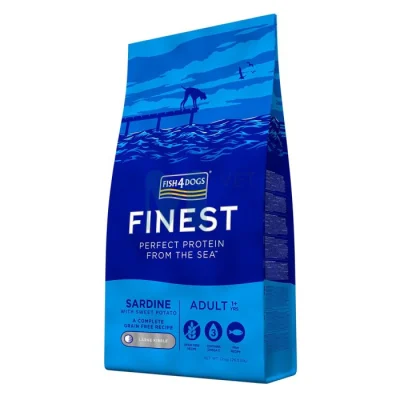 Fish4Dogs F4D Finest kvaliteetne kala baasil kuivtoit 1,5kg, Sardiin, Suur graanul, Koerland