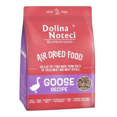 Dolina Noteci Superfood, õhu käes kuivatatud kvaliteetne koeratoit, Hani 1kg, Koerland