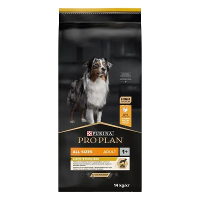 ProPlan Täissööt kõikidele tõugudele ülekaalulistele ja/või steriliseeritud/kastreeritud täiskasvanud koertele, 14kg, Koerland