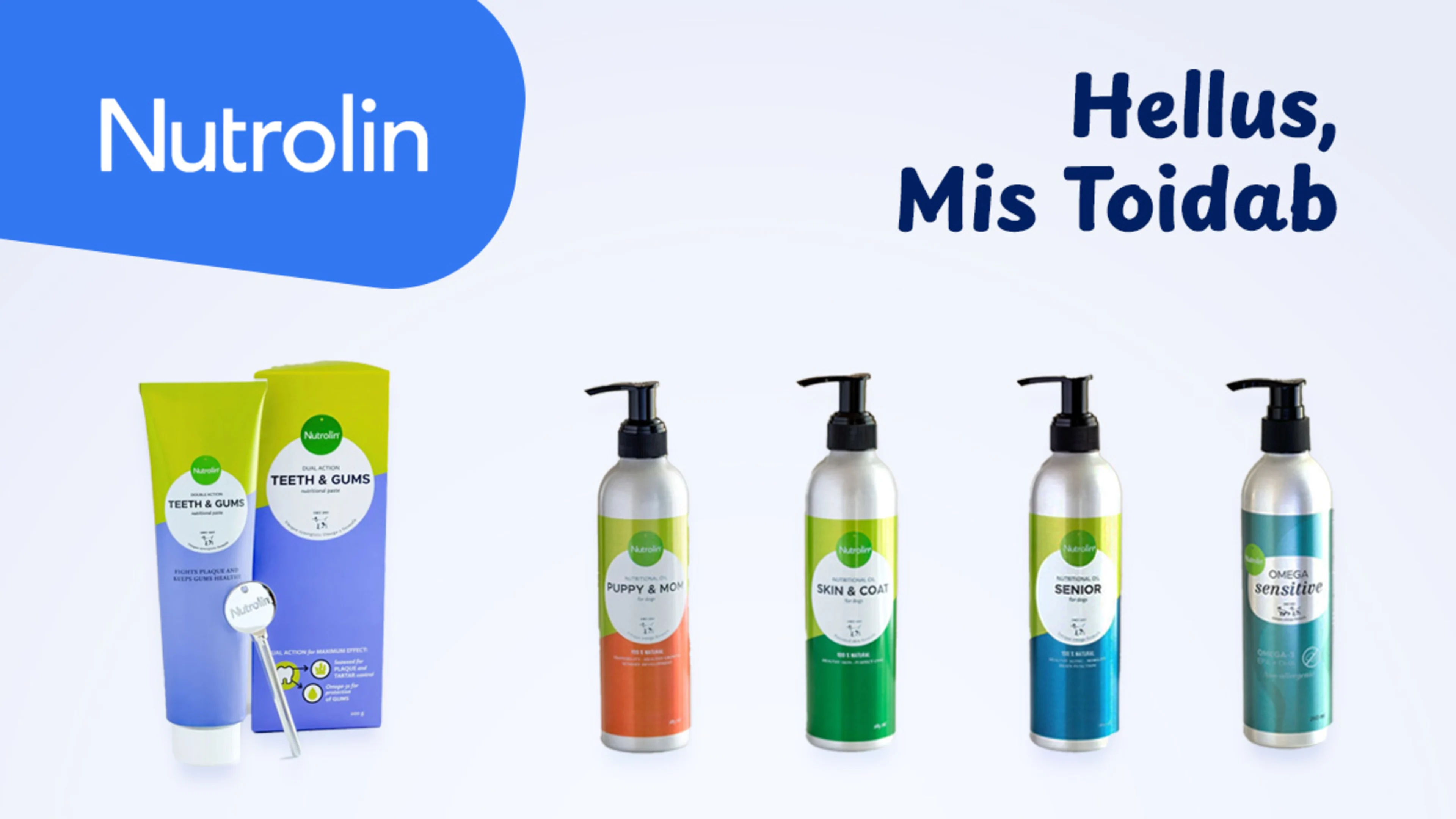 Nutrolin - Hellus, mis toidab. Shampoonid koertele, Palsamid Koertele