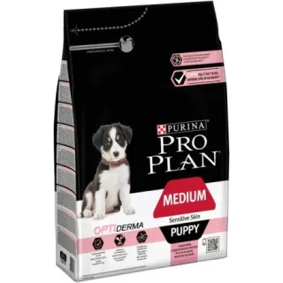 ProPlan Kutsika täissööt keskmist tõugu koertele - Tundlikule nahale, lõhega, 3kg