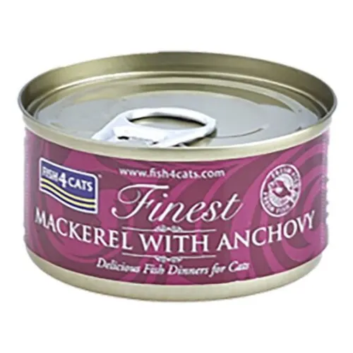 Fish4Cats Kassikonserv, Makrell ja anšoovis, 70 g