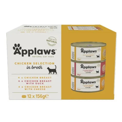 Applaws Kassikonservide valikpakk - Kana 12 × 156 g