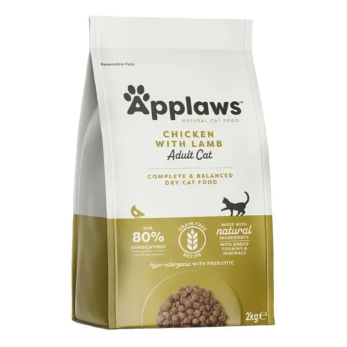 Applaws Kuivtäissööt kassidele, Täiskasvanud, Kana/lammas, 2 kg