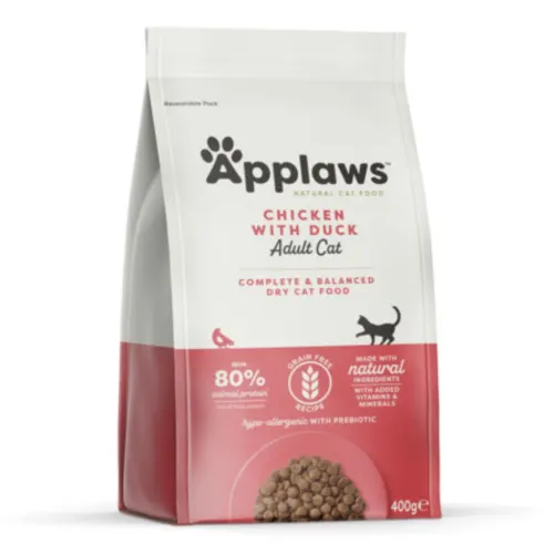 Applaws Kuivtäissööt kassidele, Täiskasvanud, Kana/part, 400 g