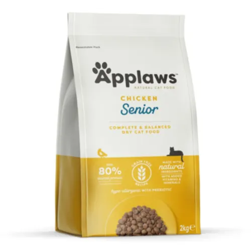 Applaws Kuivtäissööt kassidele, Seenior, Kana, 2 kg