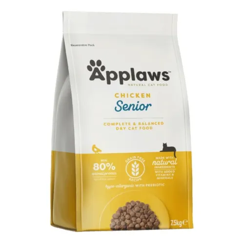Applaws Kuivtäissööt kassidele, Seenior, Kana, 7.5 kg