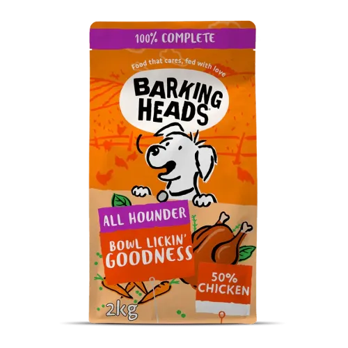 Barking Heads Koera täissööt - 2kg Bowl Lickin Goodness kanaga