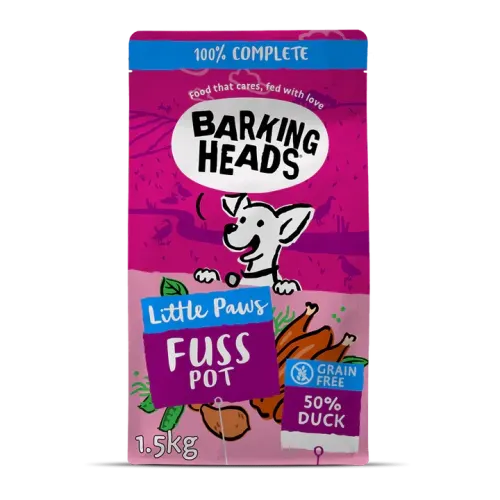 Barking Heads Koera täissööt väikesele koerale 1,5kg - Fuss Pot pardiga