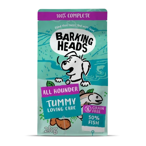 Barking Heads Koera täissööt - 2kg Tummy Loving Care kalaga