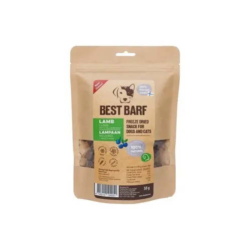 Best Barf Külmkuivatatud maius lamba kops mustikatega 50g