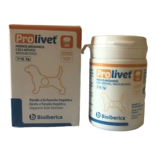 Bioiberica Prolivet maksa talitlust toetavad tabletid, 30 tabletti, Keskmise suurusega koerad