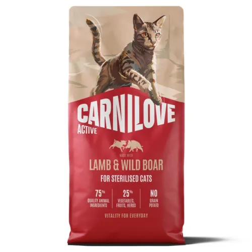 Active kasside kuivtoit, Lammas ja metssiga, Steriliseeritud täiskasvanud, 6 kg