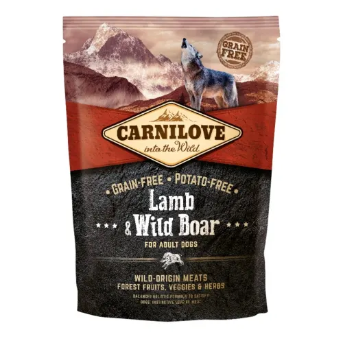 CarniLove Fresh Täisväärtuslik kuivtoit, mis pakub tasakaalustatud toitumist - 1,5kg Lammas ja metssiga