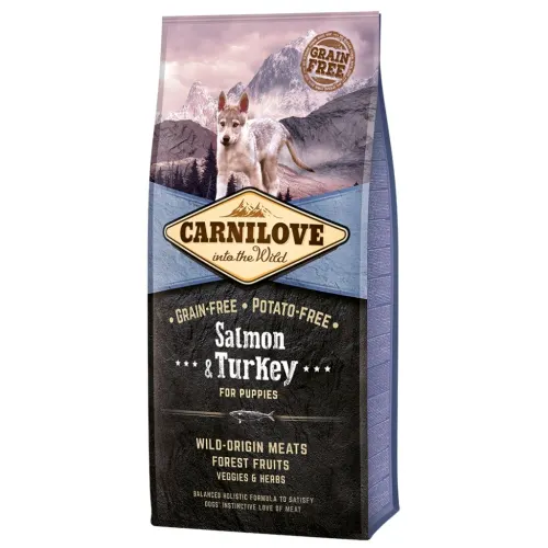 CarniLove Teravilja- ja kartulivaba täissööt kutsikatele - 12kg Lõhe & Kalkun