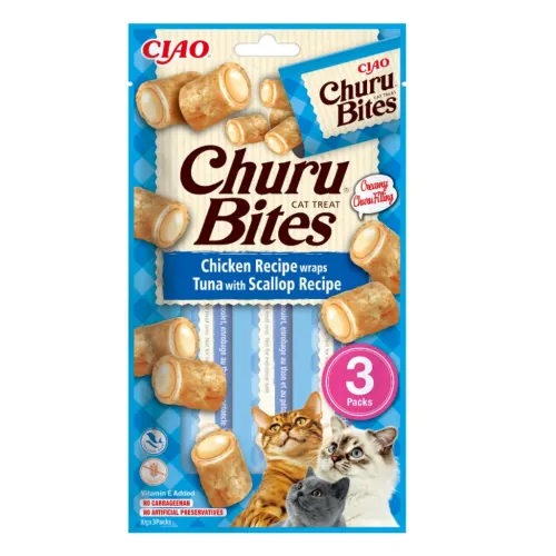Churu Bites kassimaius kana, tuunikala ja kammkarbiga 3x10g