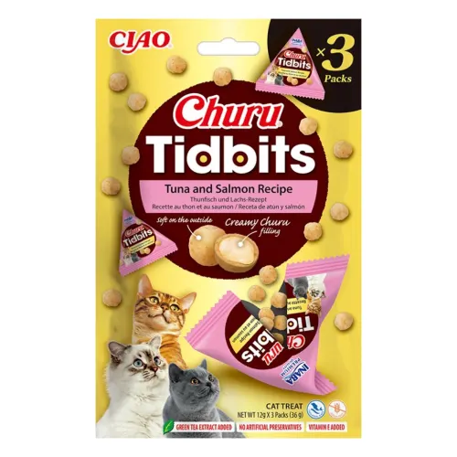 Churu Tidbits kassimaius tuunikala ja lõhega 3x12g