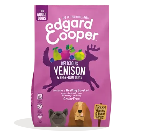 Edgard Cooper Kvaliteetne teraviljavaba kuivtoit - Hirv ja part 0,7kg