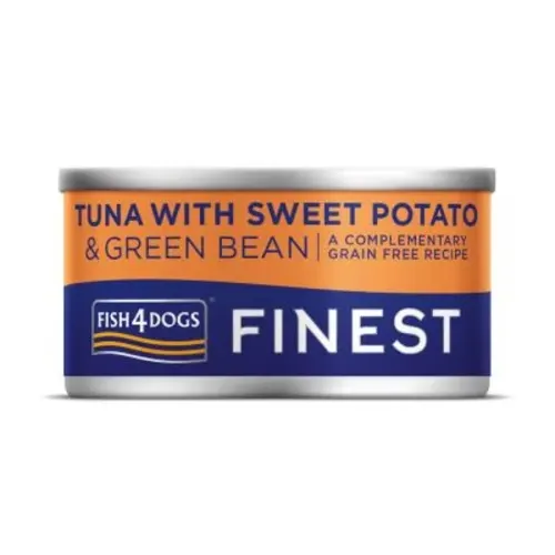 Fish4Dogs F4D Teraviljavaba märgtoit koerale 85g - Tuunikala, bataat, roheline uba