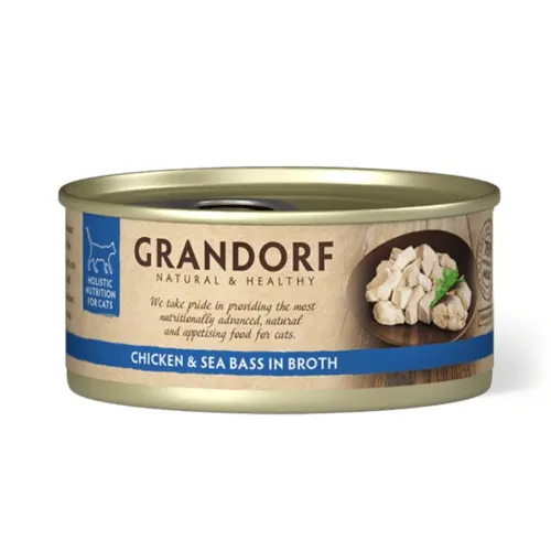 Grandorf Teraviljavaba kassikonserv, Kana ja meriahven, 6tk × 70 g