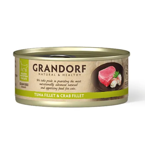 Grandorf Teraviljavaba kassikonserv, Tuunikala ja krabi, 6tk × 70 g