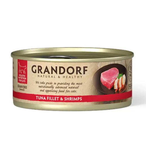 Grandorf Teraviljavaba kassikonserv, Tuunikala ja krevetid, 6tk × 70 g