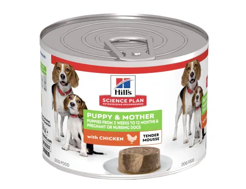 Hill's Koera märgtoit - Mousse kutsika-imetava koera pasteet kanaga 200 g