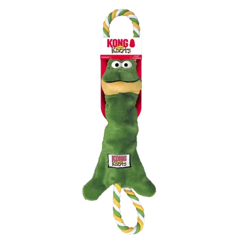 KONG Tugger Knots Frog, lõbus mänguasi sikutamiseks