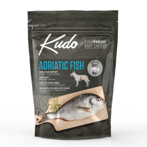 Kudo Külmpressitud täisväärtuslik toit koertele - 3kg Aadria kala