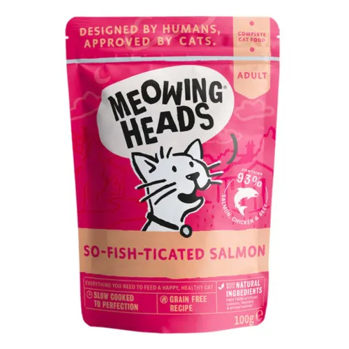 Meowing Heads Kassi märgtoit einekotikeses 100g - Lõhe