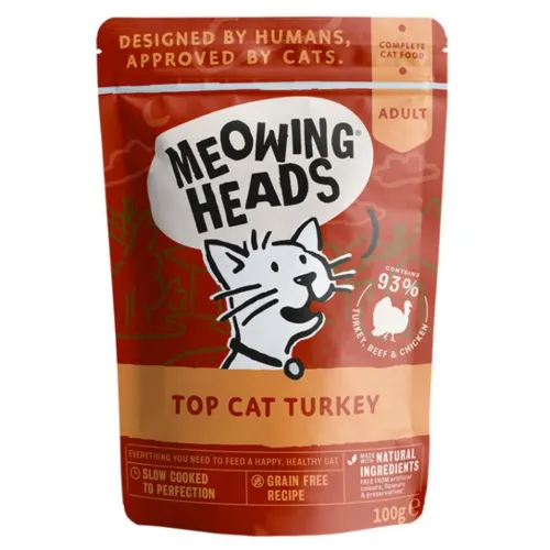 Meowing Heads Kassi märgtoit einekotikeses 100g - Kalkun